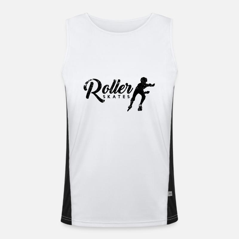Roller Skate T-Shirt & Gift Men's Functional Contrast Tank Top 