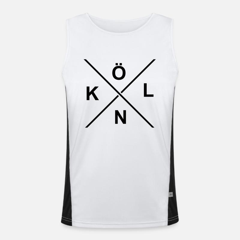 KÖLNHIPSTER Funktionelles Kontrast-Tank Top für Männer 