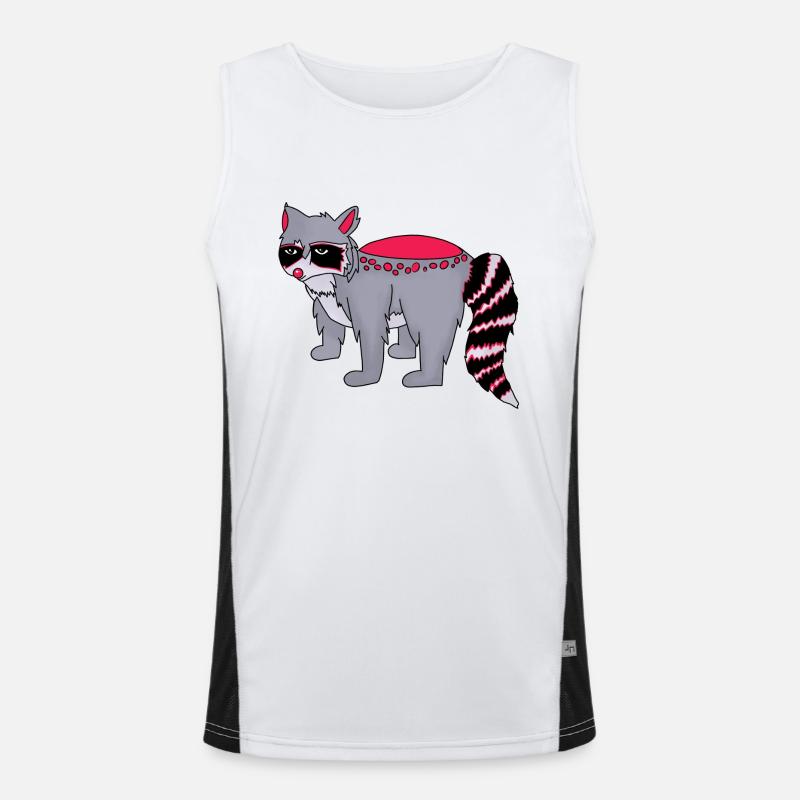 Willy der Waschbär Funktionelles Kontrast-Tank Top für Männer 