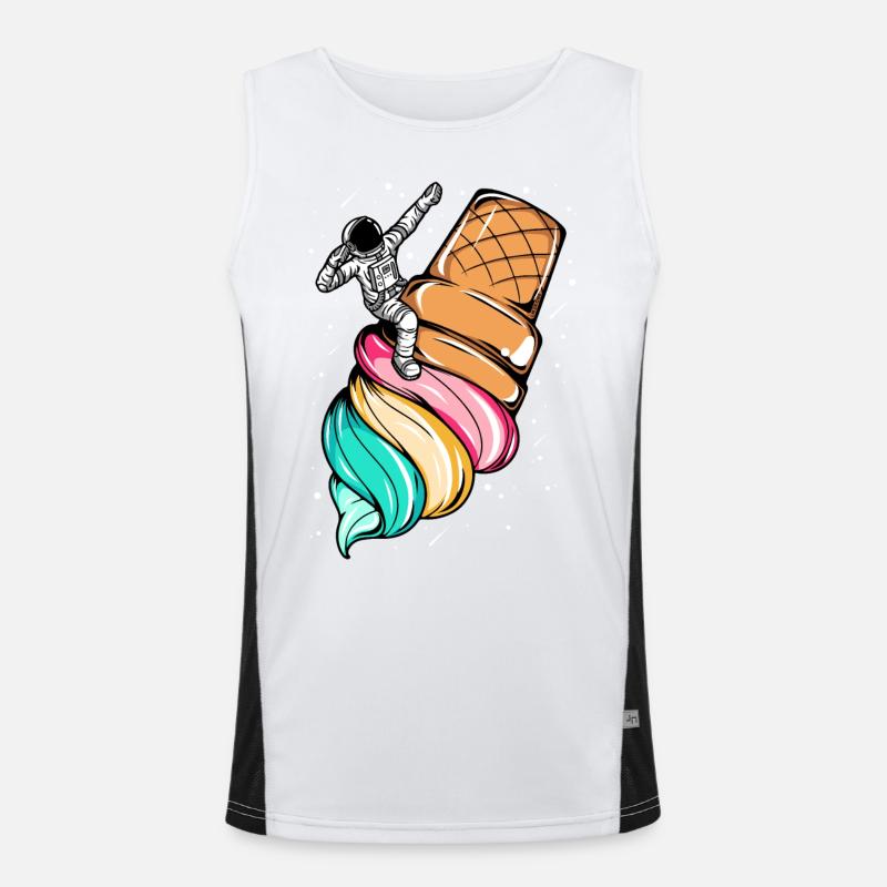 Space Ice Astronaut Men's Functional Contrast Tank Top 