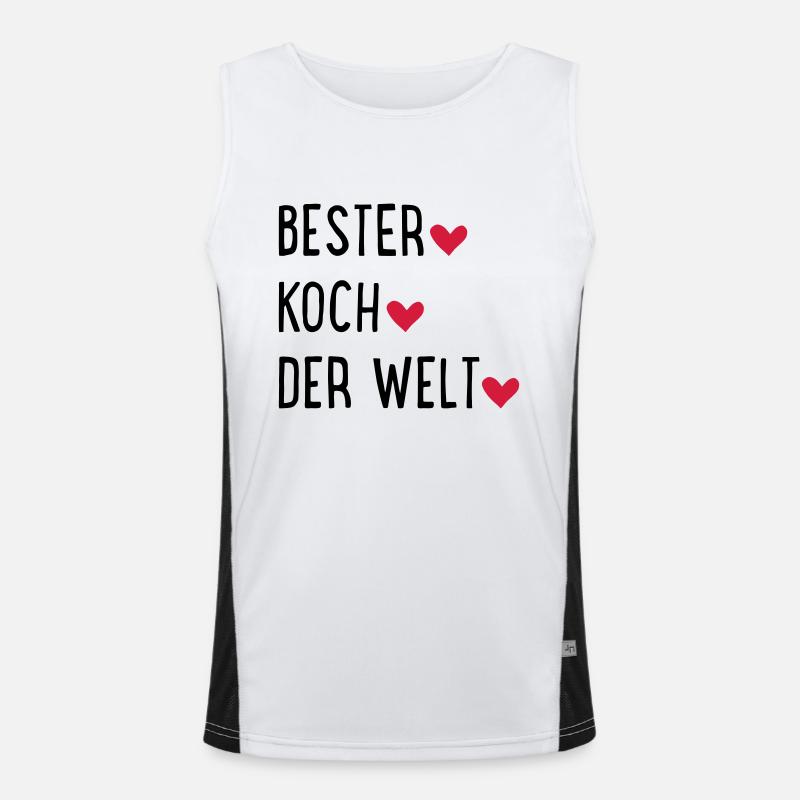 Bester Koch der Welt Funktionelles Kontrast-Tank Top für Männer 