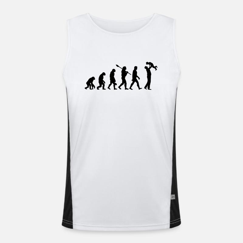 Die Evolution des Super Papa - Neues Papa-Geschenk Funktionelles Kontrast-Tank Top für Männer 