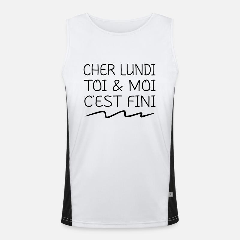 cher lundi toi & moi c'est fini Débardeur respirant contrasté Homme 