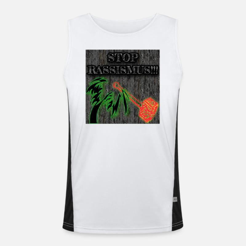 STOP RASSISMUS - Abbild - 2023 Funktionelles Kontrast-Tank Top für Männer 