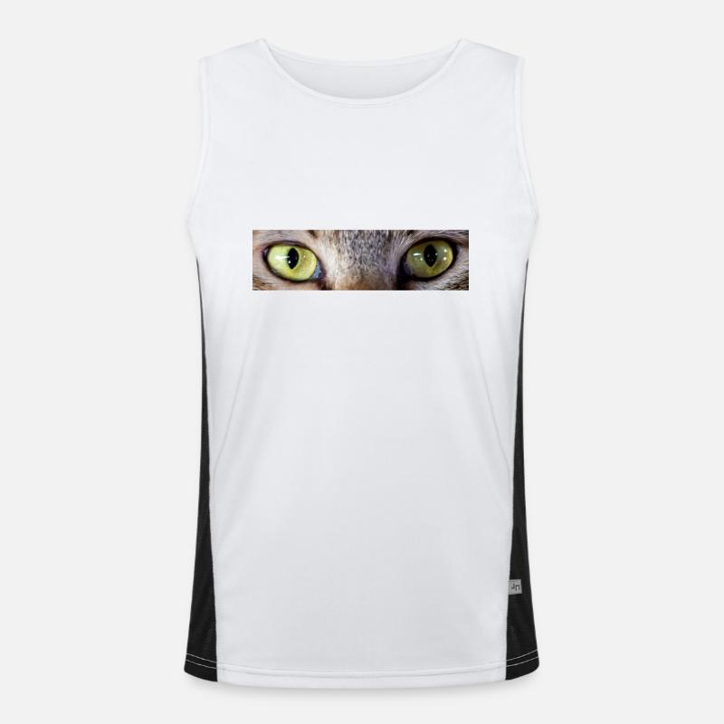 cat look Men's Functional Contrast Tank Top 
