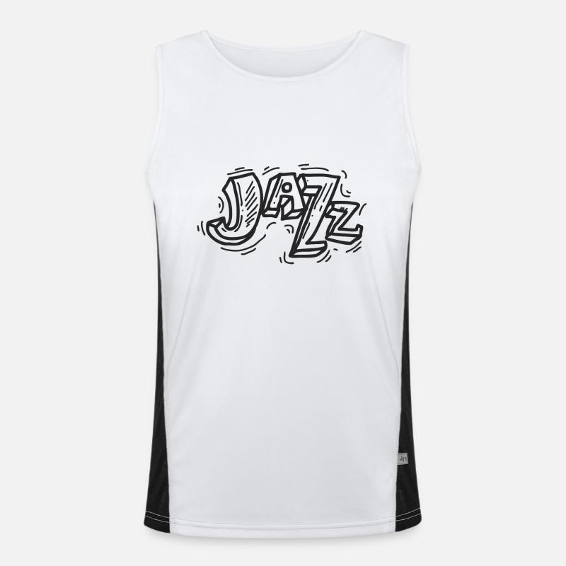 Verliebter Jazz Funktionelles Kontrast-Tank Top für Männer 