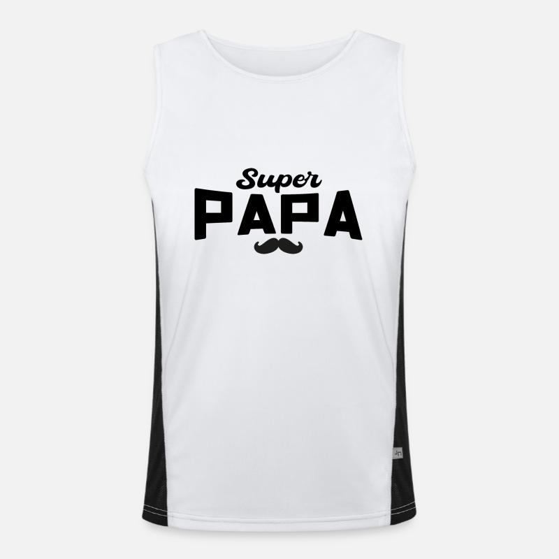 Super Daddy Daddy Geschenk Papa Funktionelles Kontrast-Tank Top für Männer 