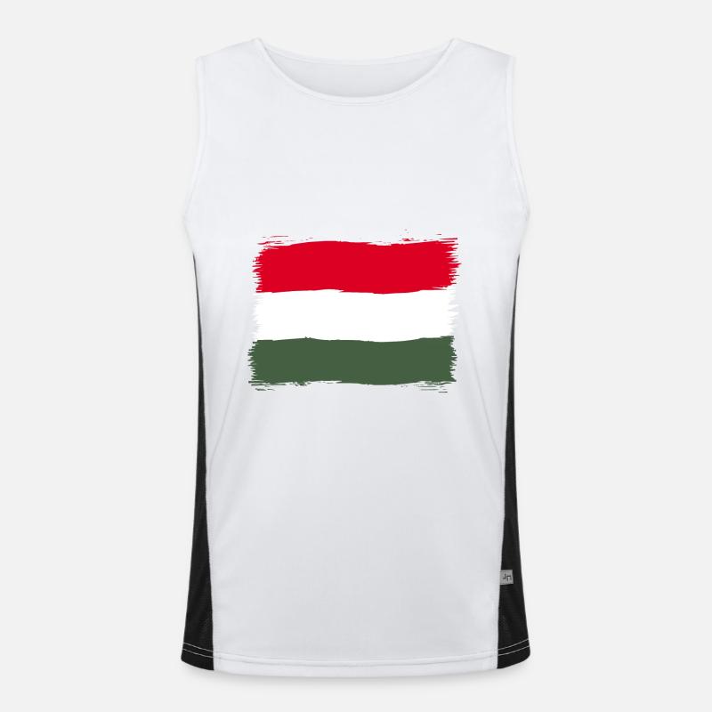 Ungarn Funktionelles Kontrast-Tank Top für Männer 