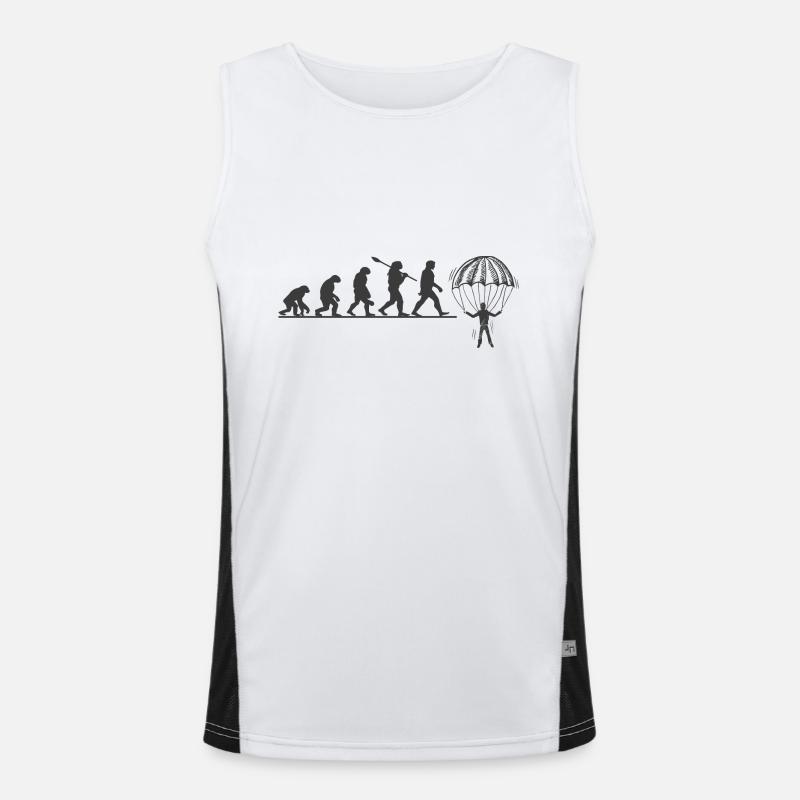 Evolution Parachute - Men's Functional Contrast Tank Top  - white/black