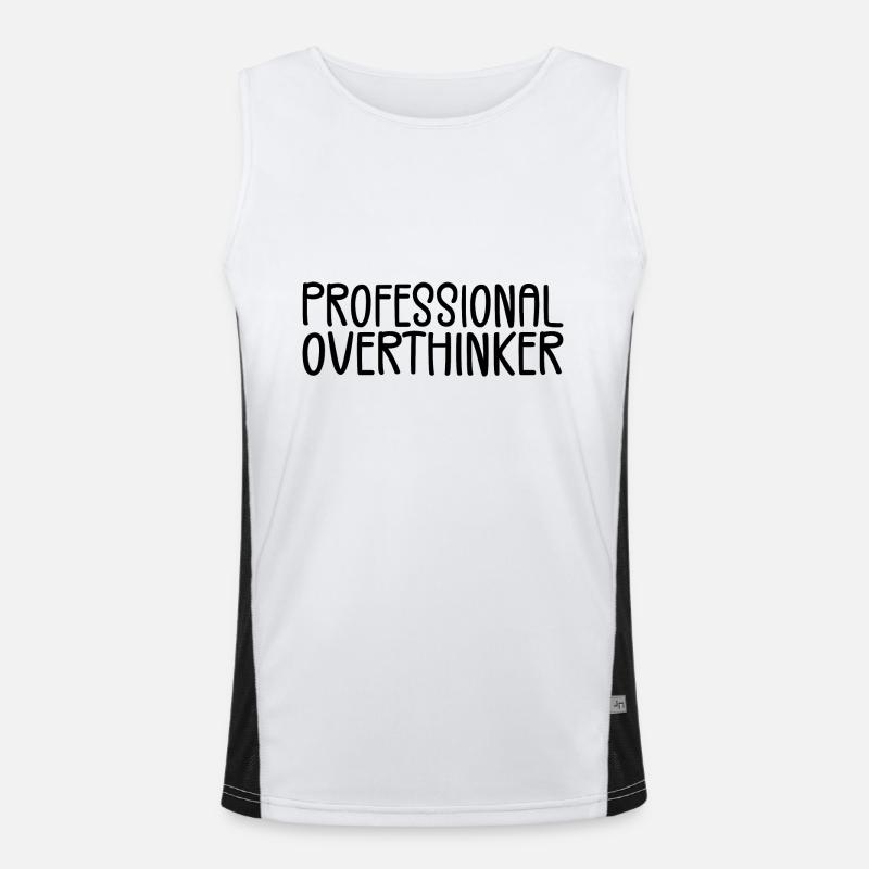 Professional Overthinker Men's Functional Contrast Tank Top 