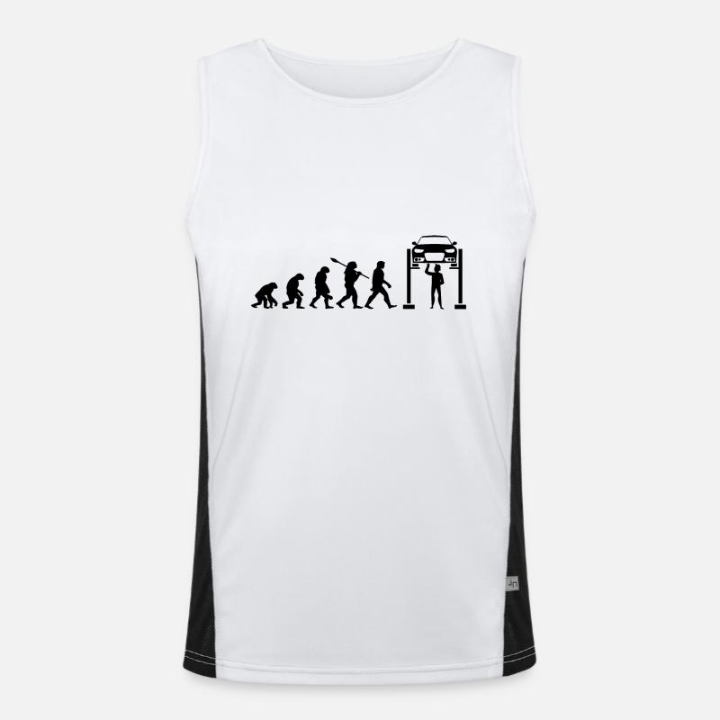 Mechanical evolution - Men's Functional Contrast Tank Top  - white/black