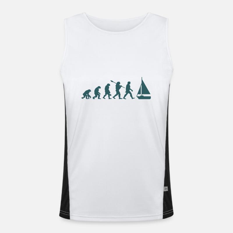 Evolution Segelboot Boot Funktionelles Kontrast-Tank Top für Männer 