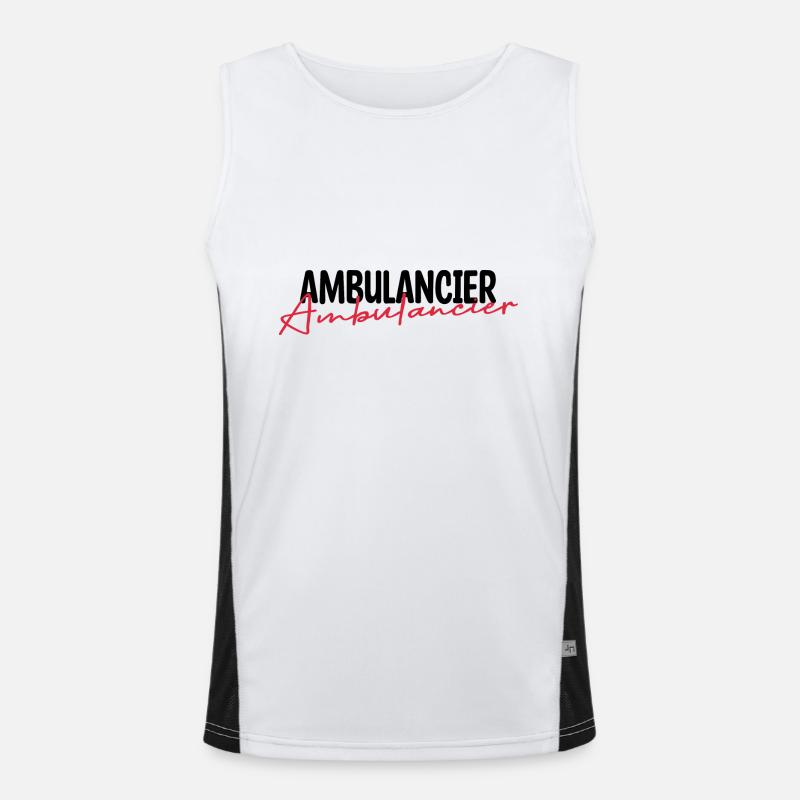 Ambulancier. Débardeur respirant contrasté Homme 
