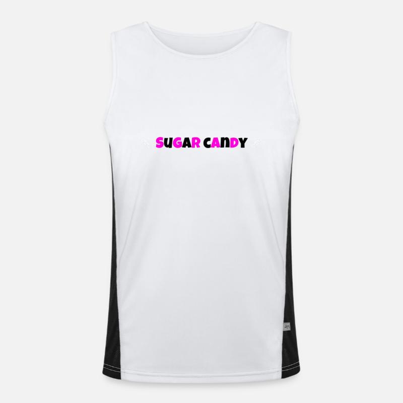Sugar candy - Men's Functional Contrast Tank Top  - white/black
