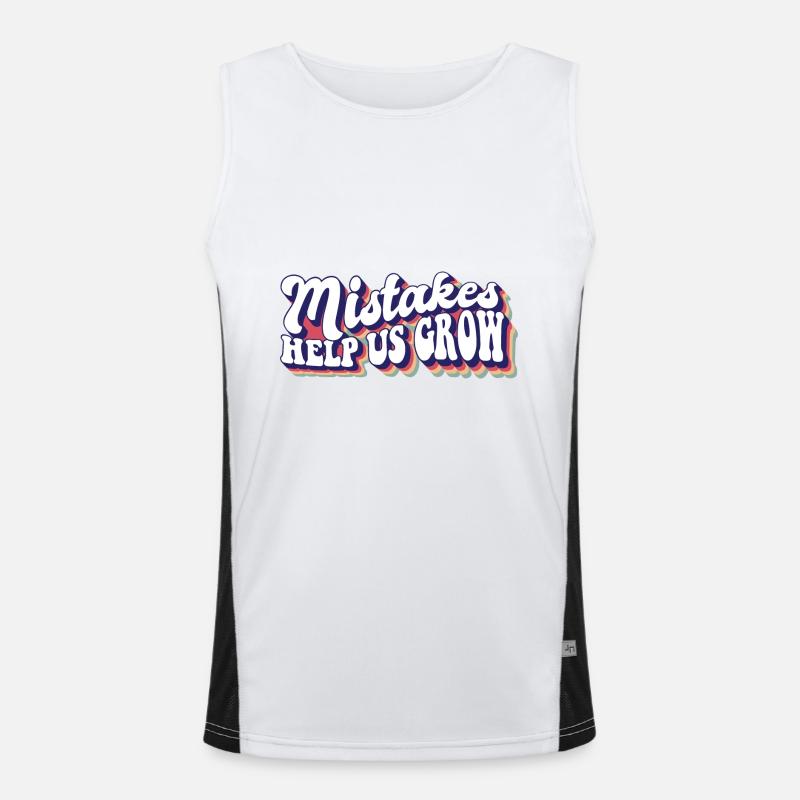Mistakes Help Us Grow Teacher Student Teaching Funktionelles Kontrast-Tank Top für Männer 