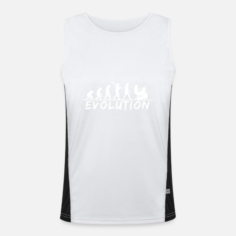 Évolution vers Drummer Silhouette March - Débardeur respirant contrasté Homme  - blanc/noir