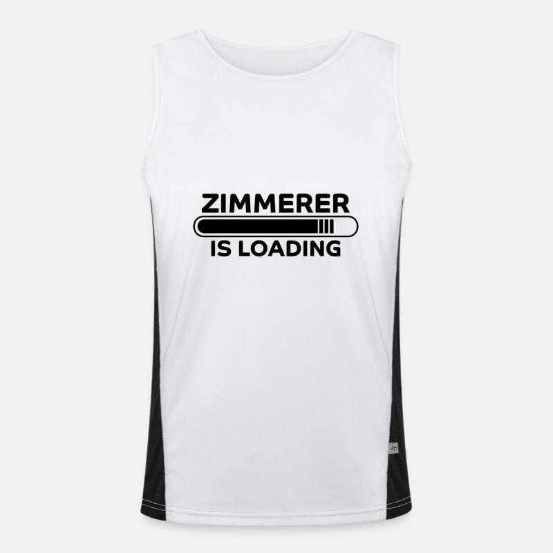 Zimmerer Spruch Zimmermann Witz Zimmerer Geschenk Funktionelles Kontrast-Tank Top für Männer 
