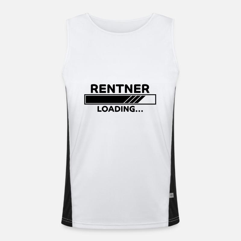 Rentner Spruch Rente Ruhestand Rentner Geschenk Funktionelles Kontrast-Tank Top für Männer 