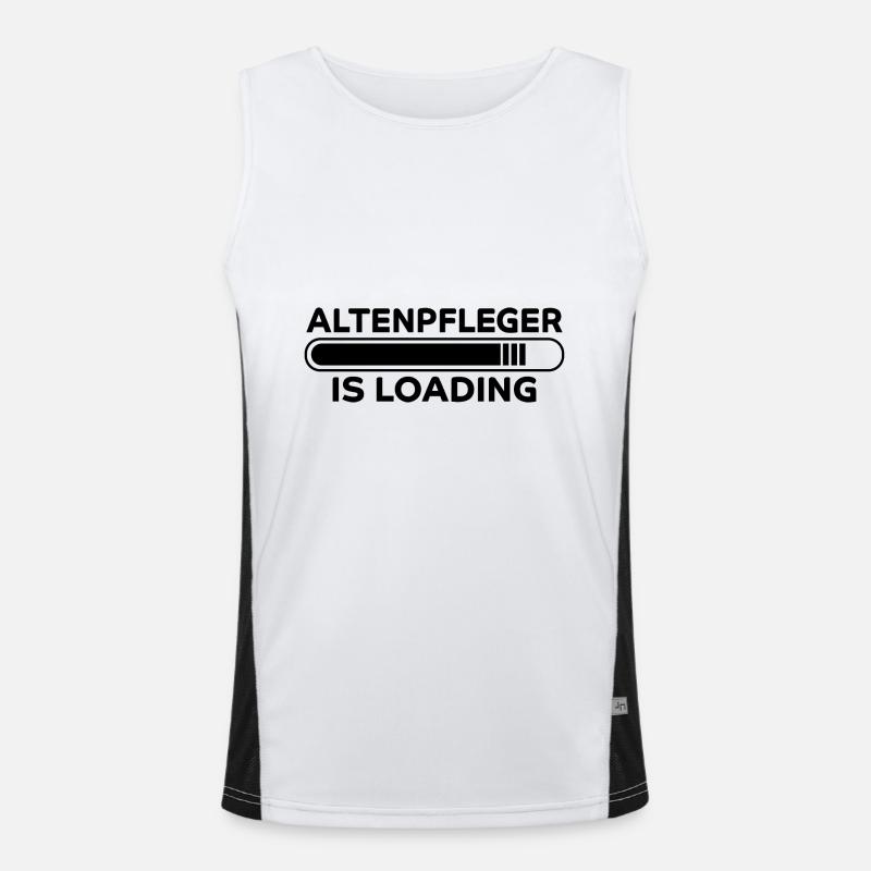 Altenpfleger Spruch Lustiges Altenpfleger Geschenk Funktionelles Kontrast-Tank Top für Männer 