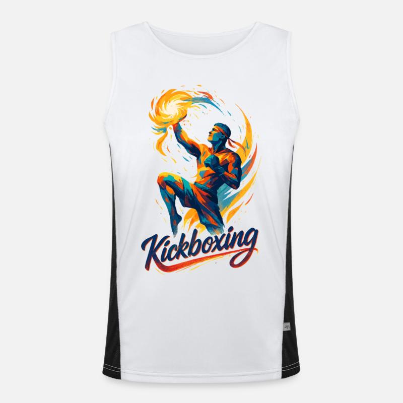 Kickboxing Boxer Fighter Dynamic Gift Débardeur respirant contrasté Homme 