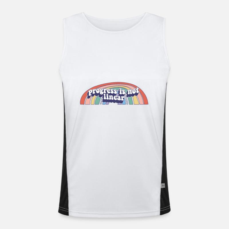 ABA Therapist Progress Is Not Linear BSBA RBT Funktionelles Kontrast-Tank Top für Männer 