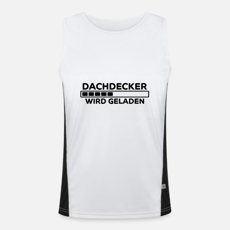 Dachdecker Spruch Job Lustiges Dachdecker Geschenk Funktionelles Kontrast-Tank Top für Männer 