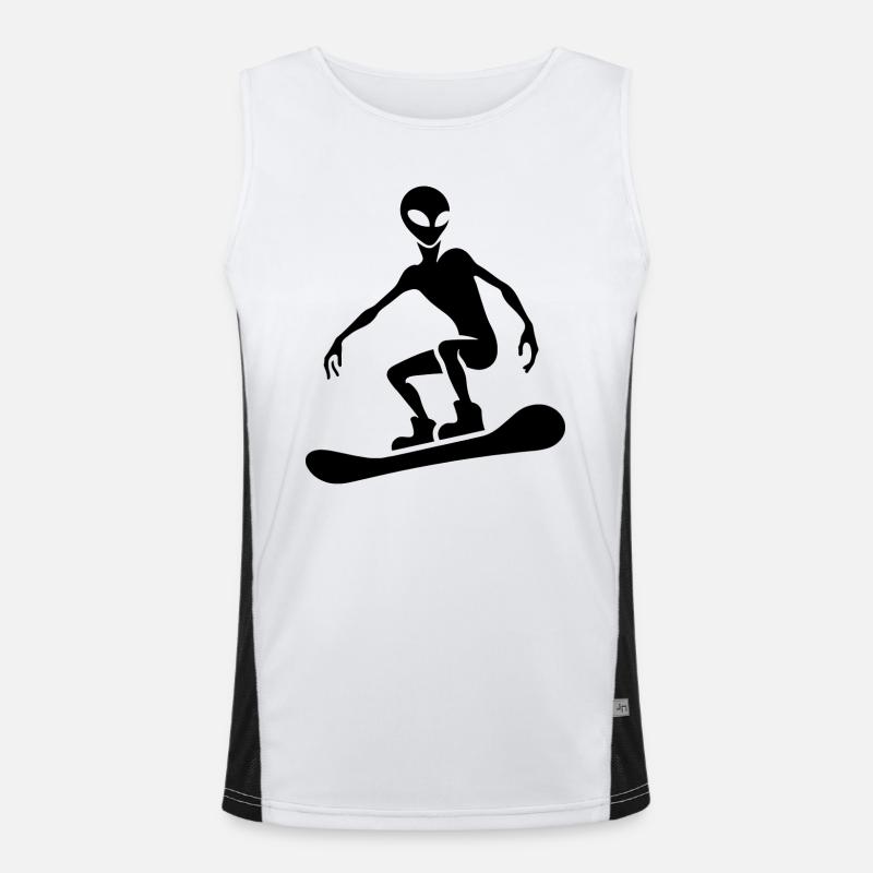 Design minimaliste : Alien Snowboarder Débardeur respirant contrasté Homme 