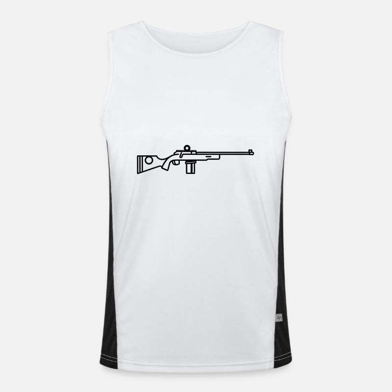 Scharfschützen-Schrotflinte Funktionelles Kontrast-Tank Top für Männer 
