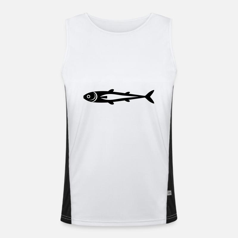 Fisch Funktionelles Kontrast-Tank Top für Männer 