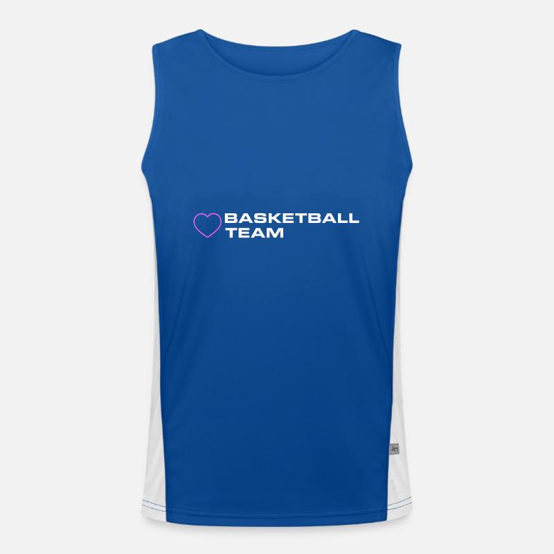 Basketball Team Herz Funktionelles Kontrast-Tank Top für Männer 
