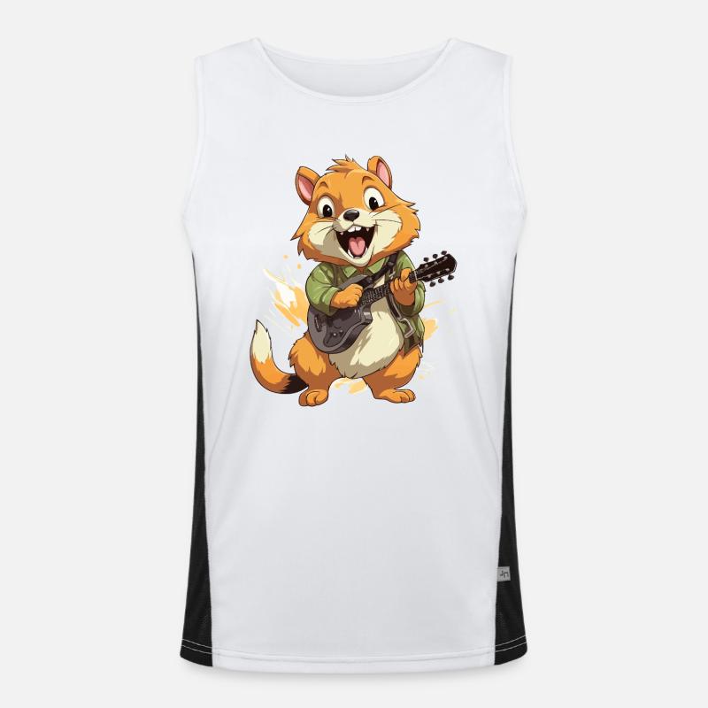 Harmonische Eichhörnchen-Serenade Funktionelles Kontrast-Tank Top für Männer 