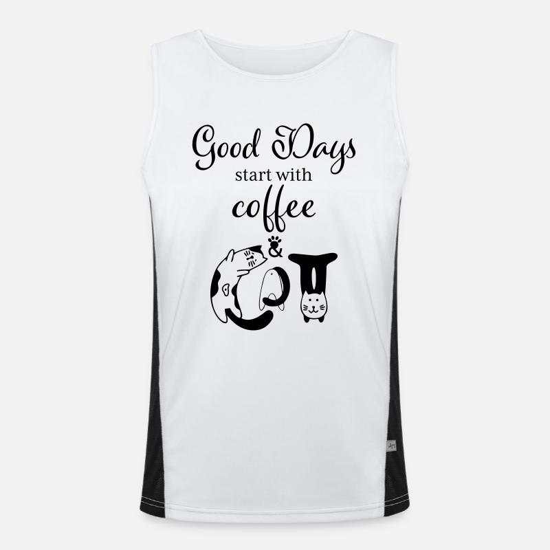 Cat lover Men's Functional Contrast Tank Top 