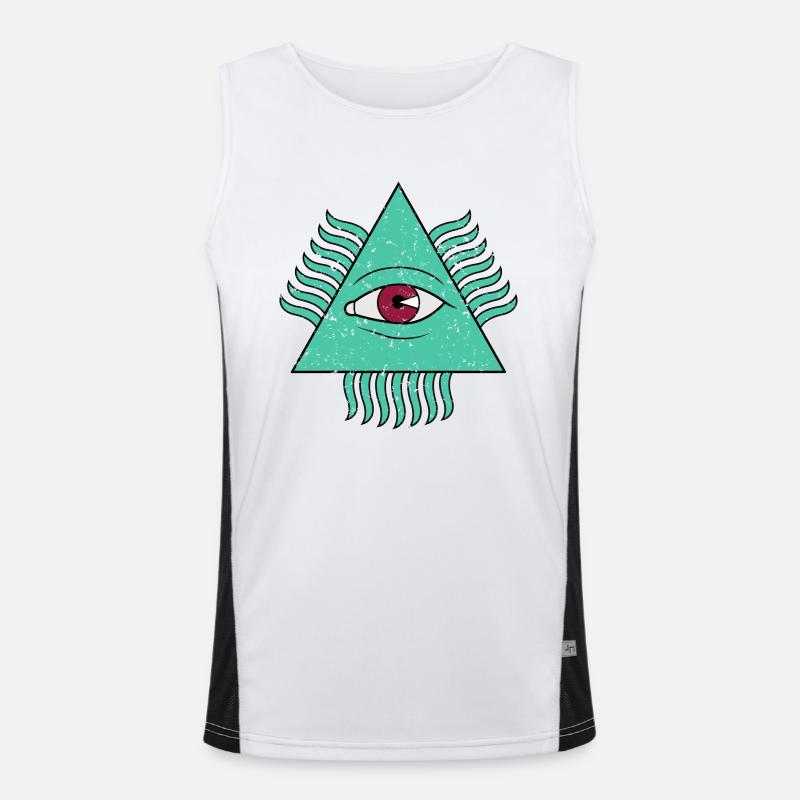 Illuminati de l’œil de la pyramide Débardeur respirant contrasté Homme 