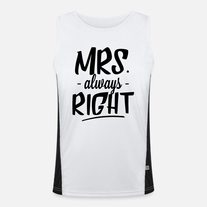 Mrs. Always Right Funktionelles Kontrast-Tank Top für Männer 