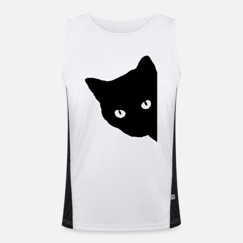 Silhouette de chat Débardeur respirant contrasté Homme 