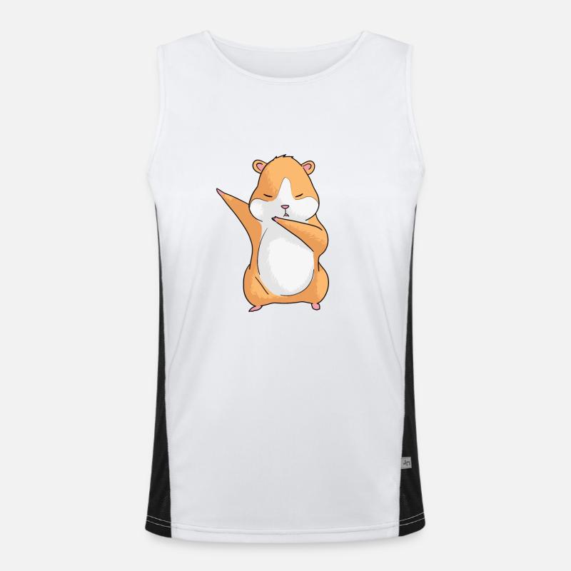 Tanzender Hamster - Teddyhamster Dabbing Dancing Funktionelles Kontrast-Tank Top für Männer 