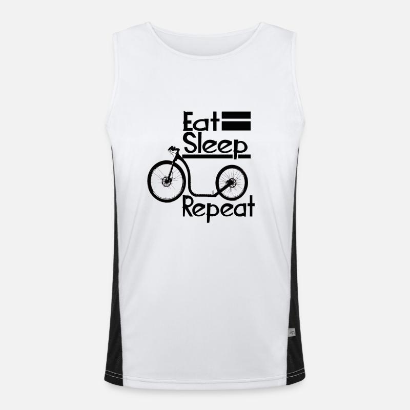 Eat Seep Tretroller Repeat Funktionelles Kontrast-Tank Top für Männer 
