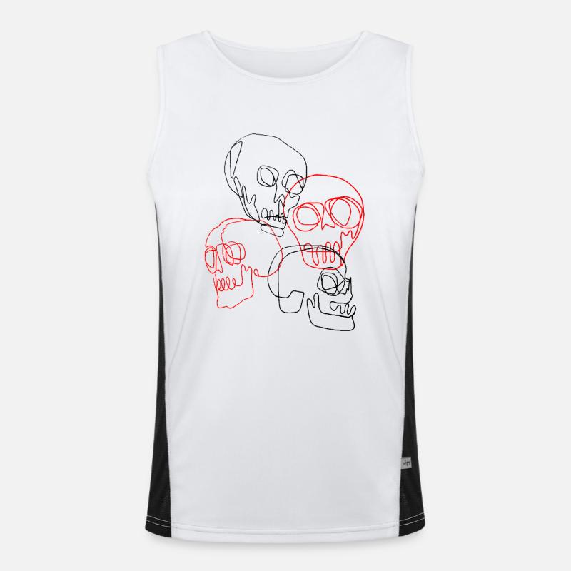 Schädel Funktionelles Kontrast-Tank Top für Männer 