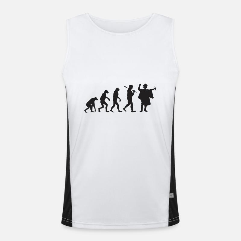 Abschlussfeier - Evolution - Geschenk Funktionelles Kontrast-Tank Top für Männer 