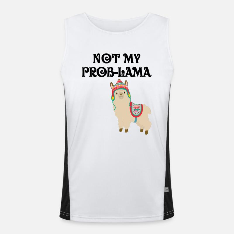 Pas mon prob-lama Débardeur respirant contrasté Homme 