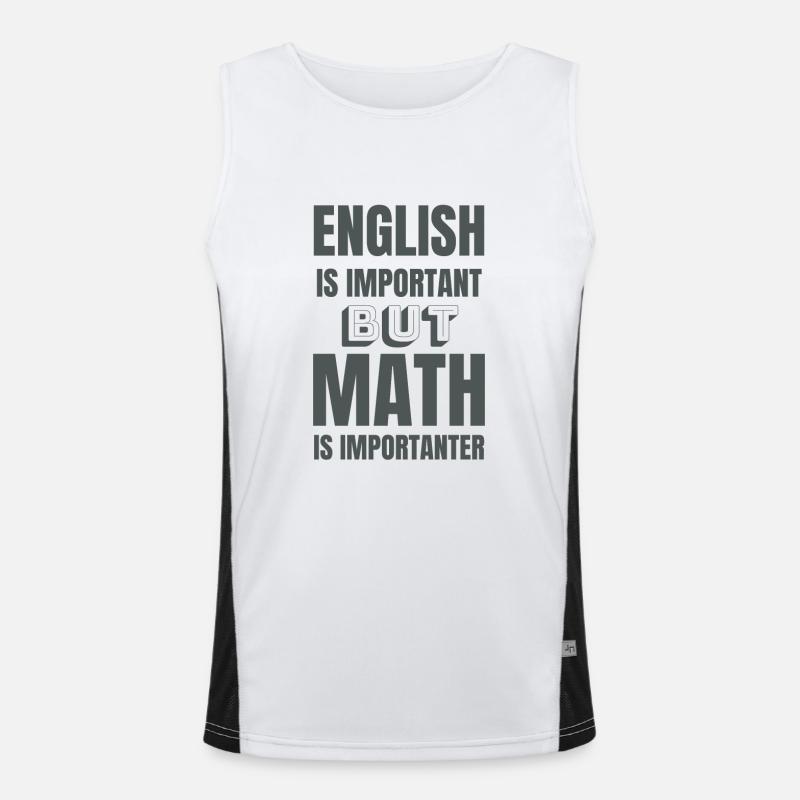 Mathelehrer Mathematiker Mathestudent Geschenkidee Funktionelles Kontrast-Tank Top für Männer 