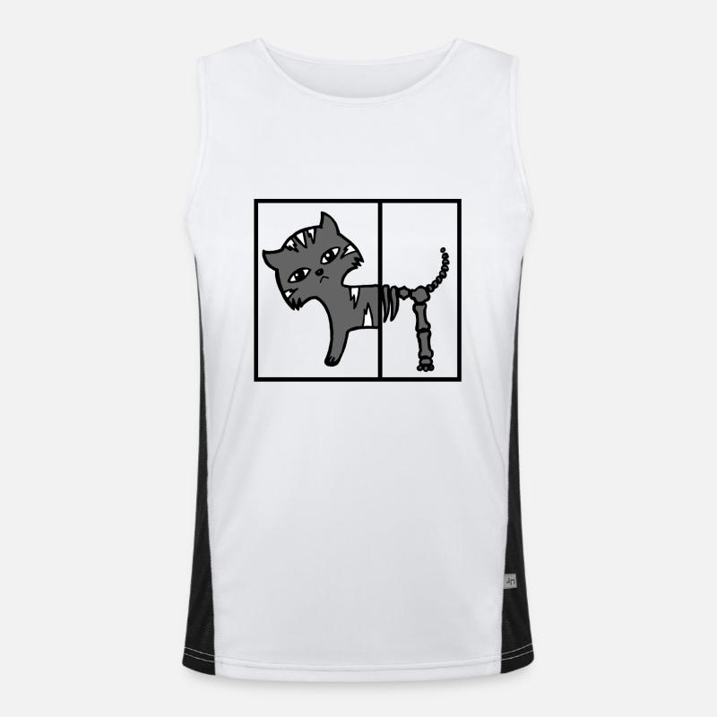 Schroedingers Cat Schrödingers Katze Physik Funktionelles Kontrast-Tank Top für Männer 