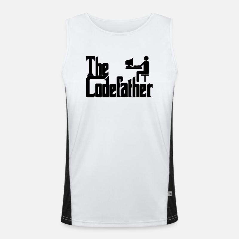 The Codefather Programmierer PC Coding Geschenk Funktionelles Kontrast-Tank Top für Männer 