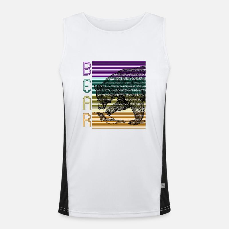 Bär Funktionelles Kontrast-Tank Top für Männer 