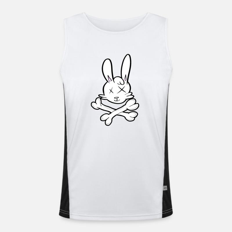 Crâne de lapin Débardeur respirant contrasté Homme 