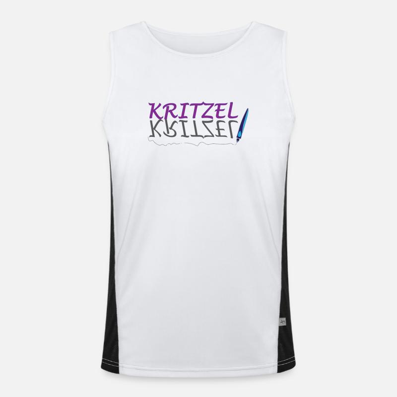 KRITZEL KRITZEL - Draftsman - Writing Men's Functional Contrast Tank Top 