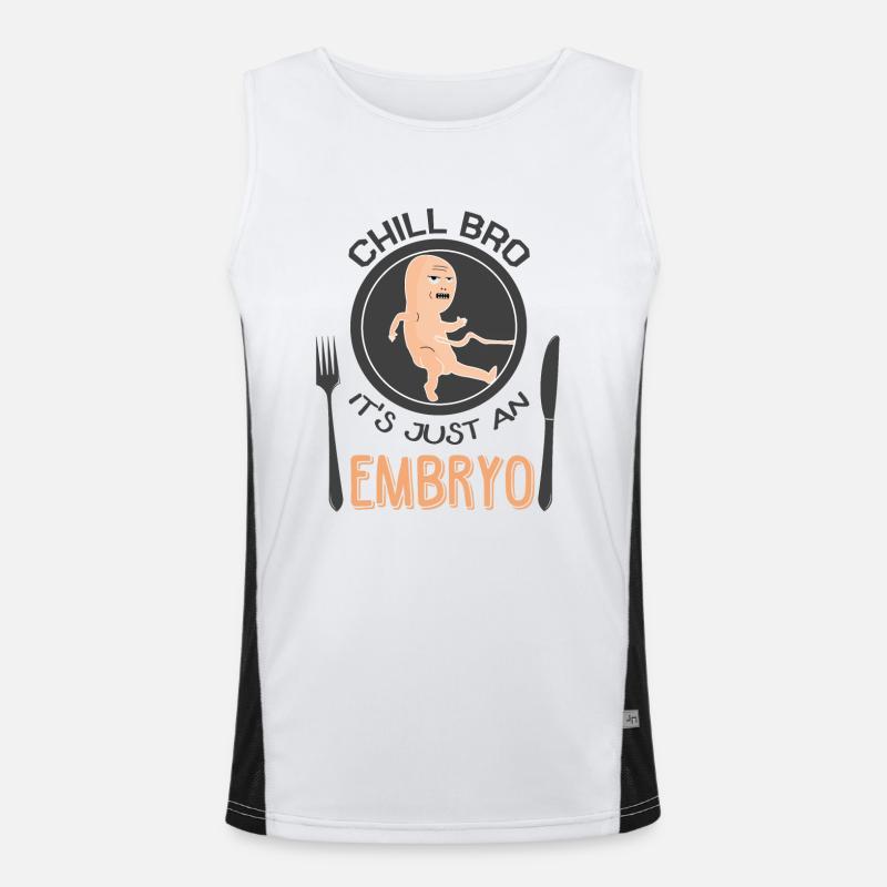 Black humor provocative - Men's Functional Contrast Tank Top  - white/black