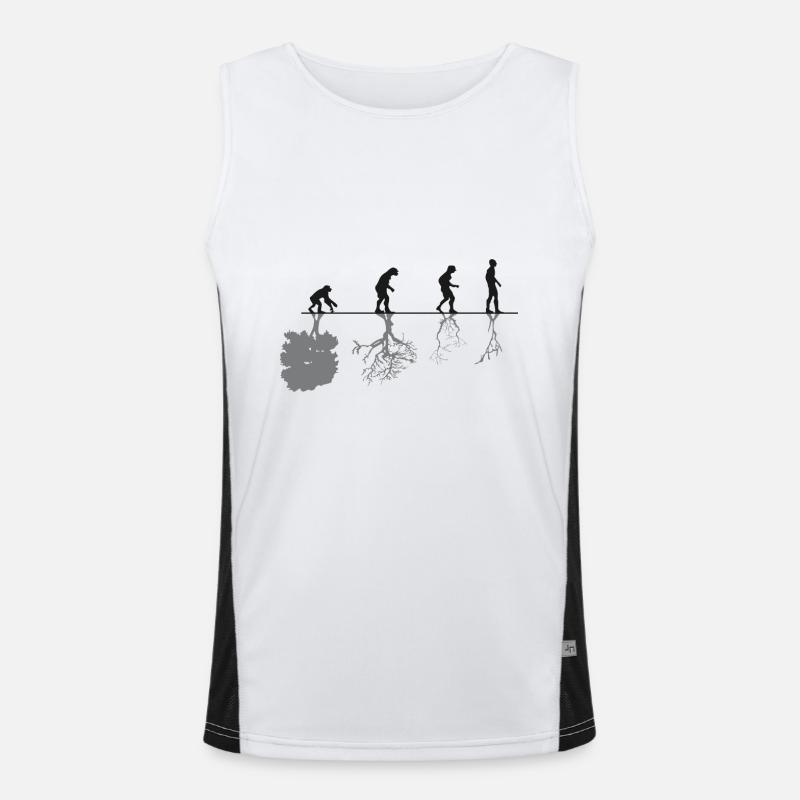 Evolution Black Men's Functional Contrast Tank Top 