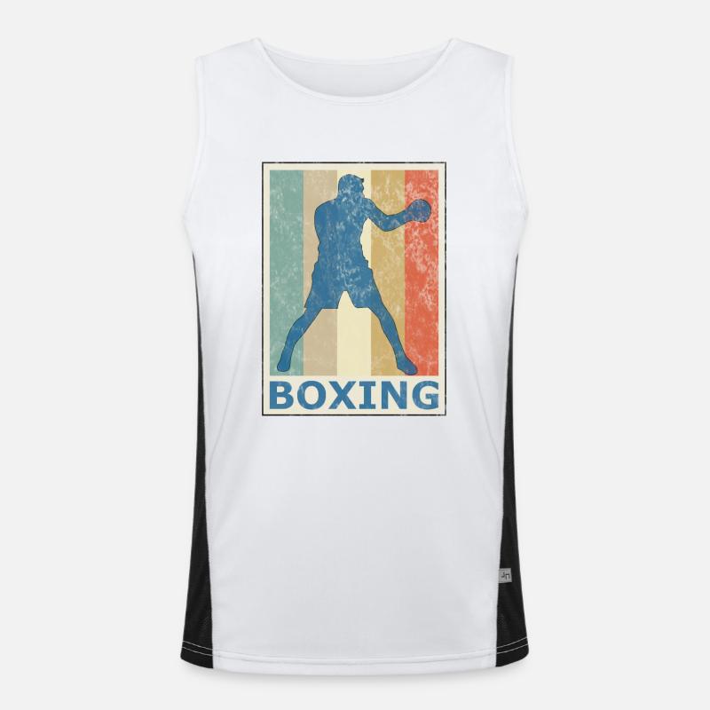 Retro Vintage Style Boxing Boxer Kickboxing Men's Functional Contrast Tank Top 