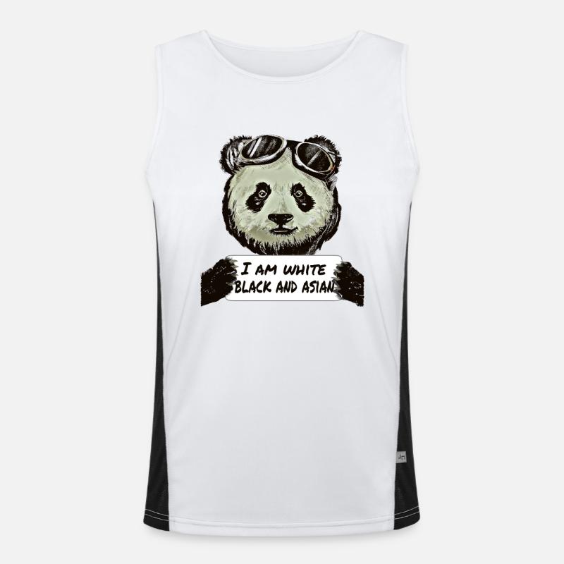 Cool Pilot Panda Men's Functional Contrast Tank Top 